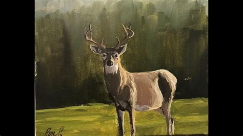 How to Paint a DEER in Acrylics: Real time tutorial | Deer painting ...