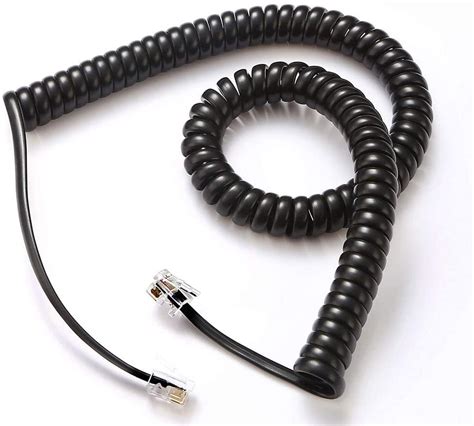 7 Black Telephone Handset Cords Landline All Lengths Universal Fits All ...