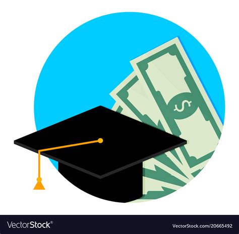 Scholarship or study grant icon flat Royalty Free Vector