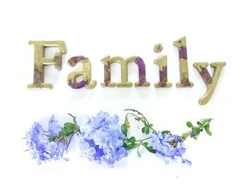 Family: Artisan Decorative Word Art in Resin Letters for Home ...