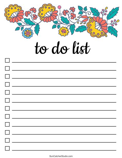 Printable To Do Lists For Work