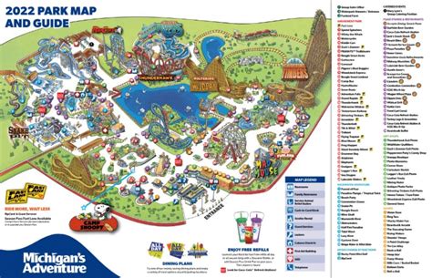 Michigan's Adventure Map and Brochure (2022 - 2023) | ThemeParkBrochures.net