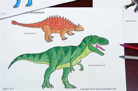 T Rex Free Dinosaur Coloring Pages - Perfect for use at home or in your ...