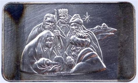 1973 JESUS CHRIST Birth NATIVITY Christmas Calvin Massey SILVER Medal ...