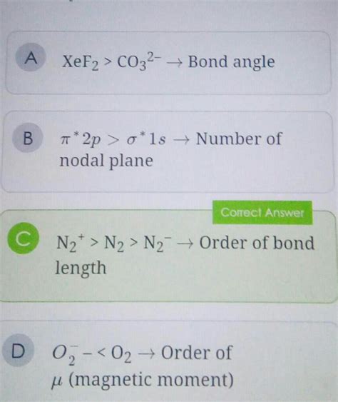 [ANSWERED] A B D XeF2 CO32 Bond angle 2p o 1s Number of nodal plane ...