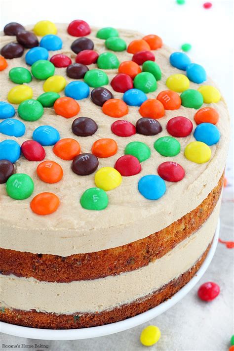 M&M'S peanut butter cake with peanut butter frosting recipe