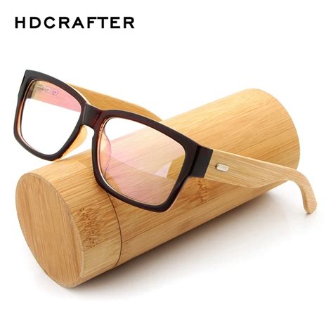 HDCRAFTER Wooden Reading Glasses Eyeglasses Frames Men Women Bamboo Glasses Frame Spectacles ...