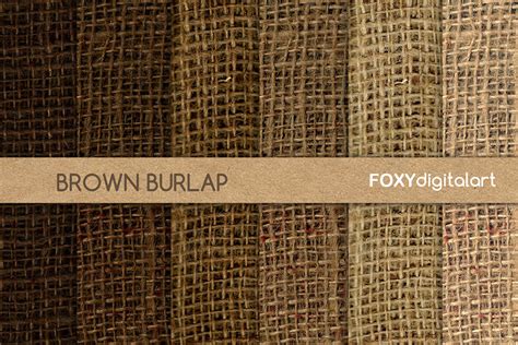 Brown burlap linen jute canvas digital paper fabric textures (282826) | Backgrounds | Design Bundles