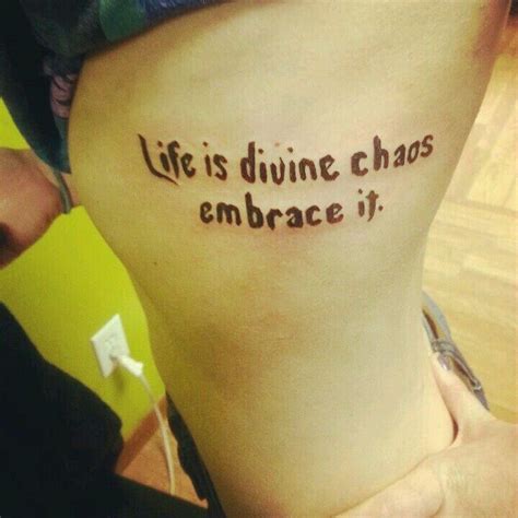 chaos embrace it #quote Tattoo Ideas Quote Chaos Embrace Tattoo ... | Chaos tattoo, Tattoos ...