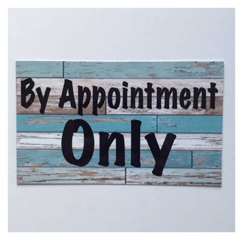 By Appointment Only Rustic Blue Style Sign - Hanging Sign / Large 28x17cm in 2021 | Rustic blue ...