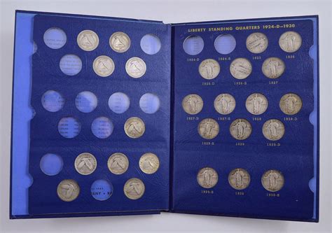 25 Coins - 1917-1930 Liberty Standing Quarters Album Partial Set ...