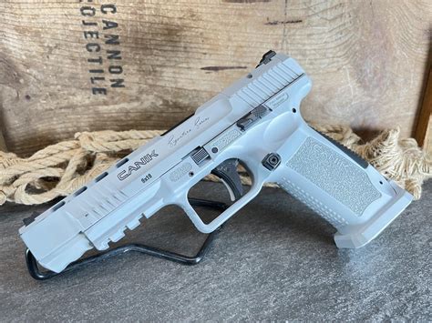 Canik TP9SFX Signature Series Whiteout 5.2" 9mm, in original case - Pre-Owned - harveysauctions.com