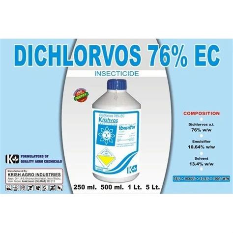 Dichlorvos 76% EC Insecticide, Dichlorvosh, Packaging Type: Bottle at Rs 480/litre in Vidisha