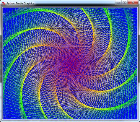 python 3.x - How do you add 100 colors using a loop into a turtle graphics design code