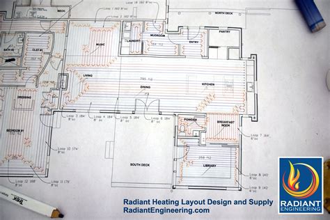 a blueprint shows the floor plan for a residential home with heating and air conditioning