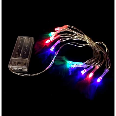 $7.99 - RGB 1m Battery Powered LED String Lights / Fairy Lights / Christmas Lights - Tinkersphere