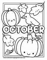 October Coloring Pages  Cute For Kids sketch template