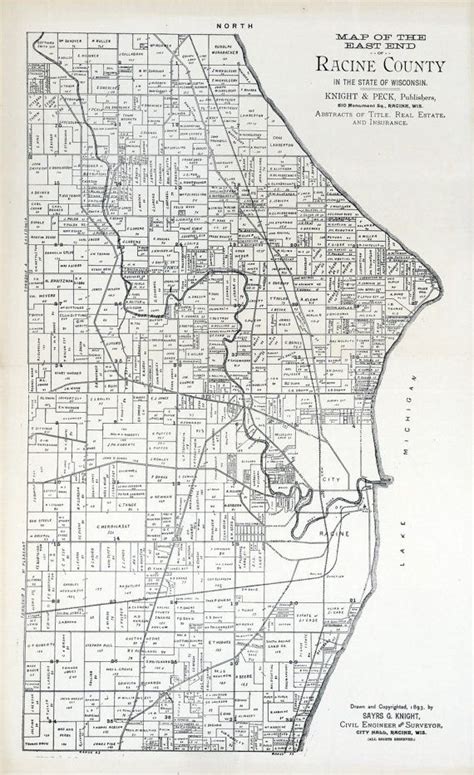 1893 Map of Racine County Wisconsin East Side of County | Etsy | Racine ...