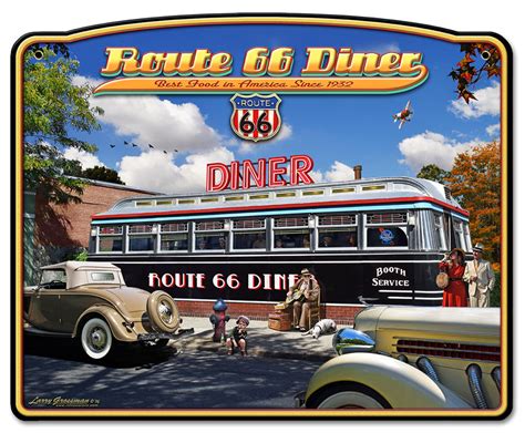 1936 Route 66 Diner | Garage Art™