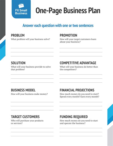 [View 30+] One Page Business Idea Template