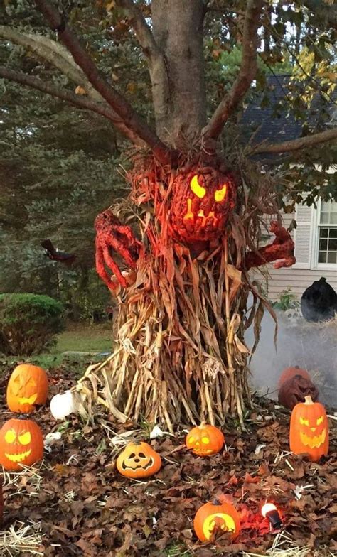 Creepy & Awesome Jack O Lantern tree | Fun diy halloween decorations, Spooky halloween ...