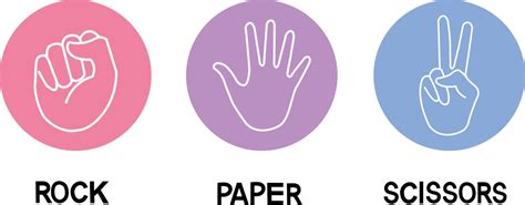 Rock Paper Scissors icon set on white background. 12616132 Vector Art ...