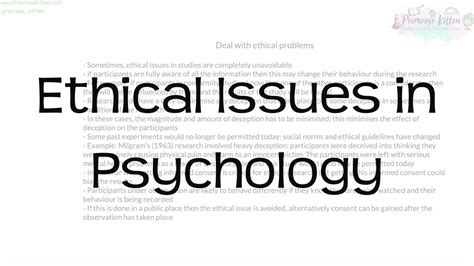 Ethical Issues in Psychology | Revision for Psychology A-level and IB - YouTube