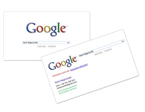 Google Business Card by karollorak on DeviantArt