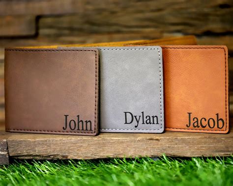 Personalized Slim Bifold Wallet for Men Minimalist Wallet | Etsy