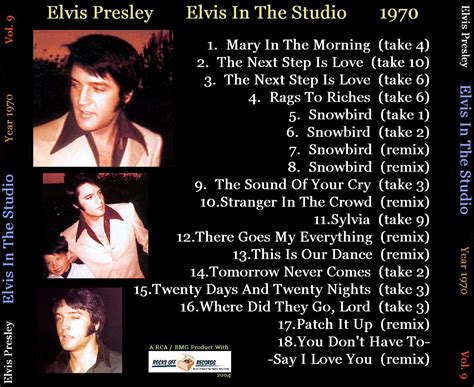 ELVIS JAR: - ELVIS IN THE STUDIO 1970 VOL. 9