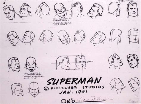 The Dork Review: Max Fleischer Superman & Lois Lane Model Sheets