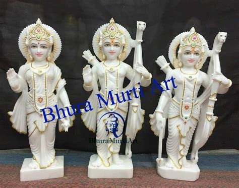 White Plain Ram Darbar Marble Idol, For Temple, Size: 2 Feet at Rs 65000 in Jaipur