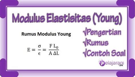 Pengertian Modulus Elastisitas (Young), Rumus dan Contoh Soal dengan Penjelasannya