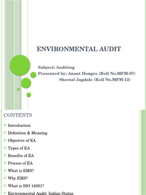 Environmental Audit | PDF | Environmental Science | Environmental Law