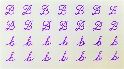 Alphabet B In Cursive Writing | AlphabetWorksheetsFree.com