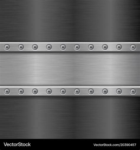 Metal texture with horizontal iron plate Vector Image