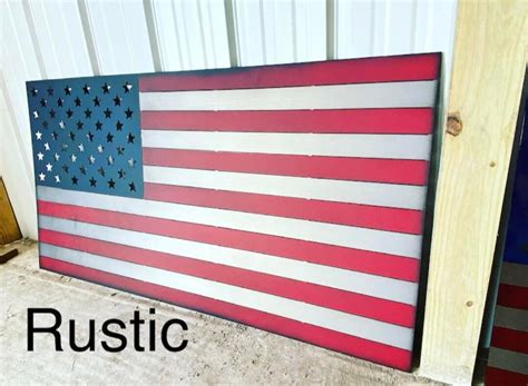 Rustic American Flag Metal Flag Patriotic Metal Decor Retirement Gift ...