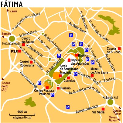 Map Of Fatima Shrine Portugal