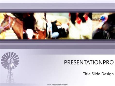 Animal Farm PowerPoint template background in Agriculture Animals PowerPoint ppt slide design ...