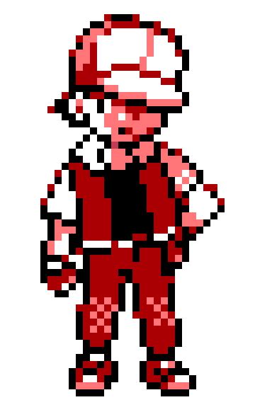 Pokemon Trainer Red Sprite Grid