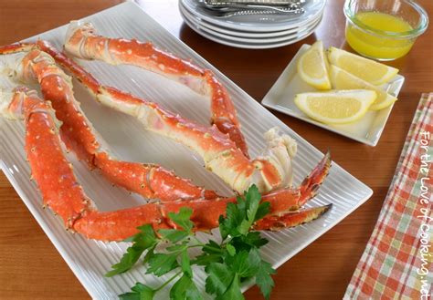 Steamed King Crab Legs with Garlic Butter and Lemon | For the Love of Cooking