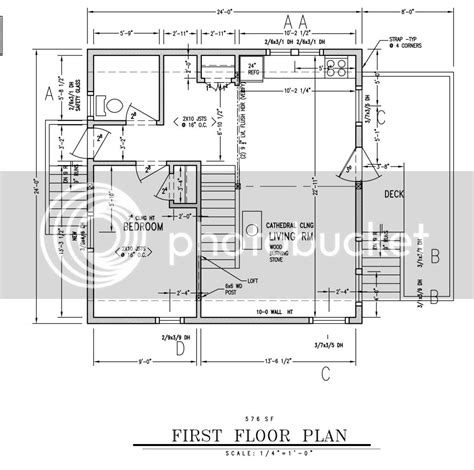 Wood 24x24 Cabin Plans With Loft PDF Plans