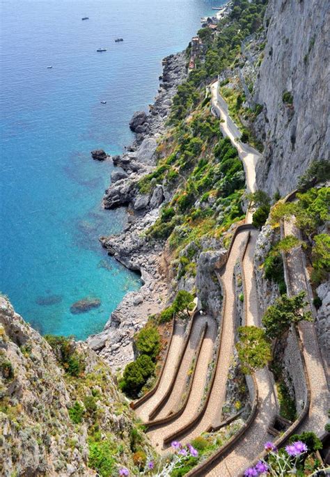 Via Krupp Capri Island stock image. Image of south, path - 1662469