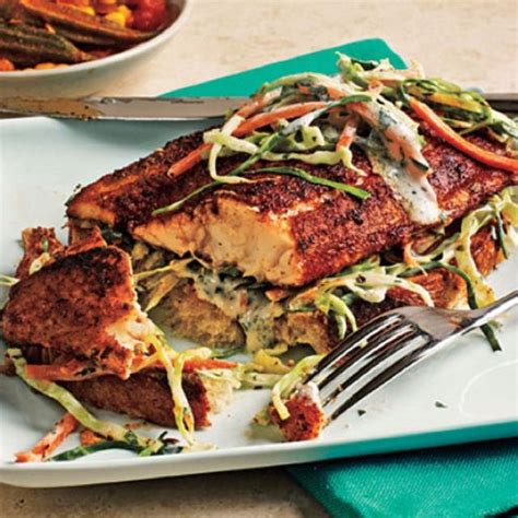 Open-Faced Blackened Catfish Sandwiches From Cooking Light This Cajun-inspired catfish sandwich ...