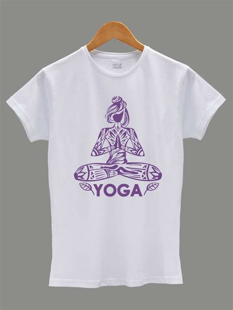 1.Pretty Meditation Yoga T-shirt Online India by Out of Order