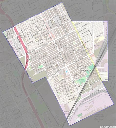 Map of Hamtramck city