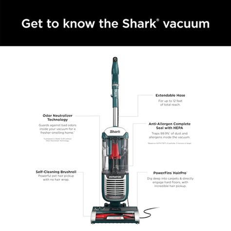 Shark Rotator Swivel Pro Complete with PowerFins HairPro Corded Bagless Pet Upright Vacuum with ...