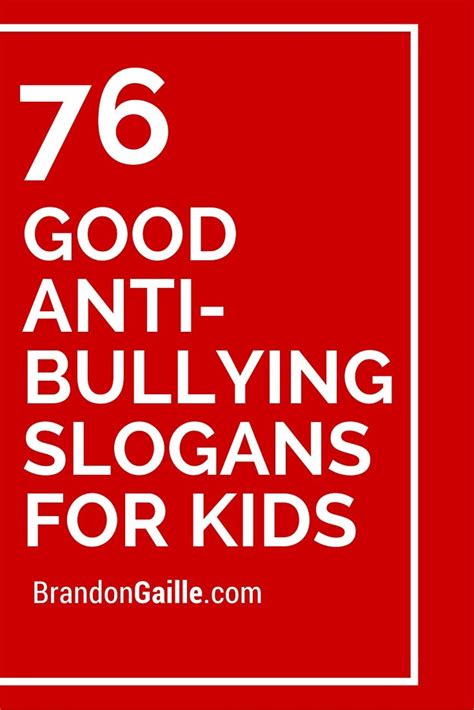 76 Good Anti-Bullying Slogans for Kids