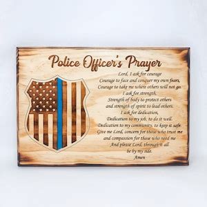 Police Officer Prayer Plaque Policeman Gift, Police Officer Gift, Policeman Sign, Engraved ...