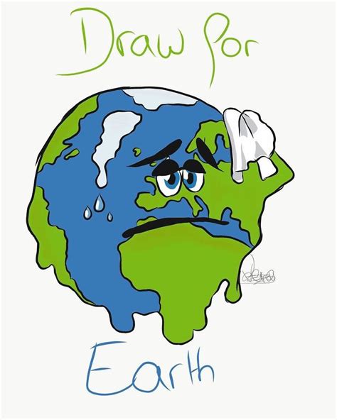 Earth Climate Change Drawing